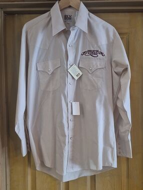 Vintage Ely Cattleman Long Sleeve Yoked Pearl Snap Mens Shirt 16/ 32